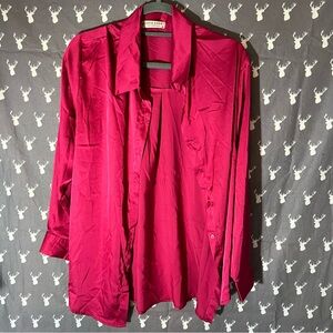 Vibrant Pink Button-Up Shirt